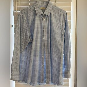 Michael Kors Men’s Dress Shirt 17 34/35 – Non-Iron Plaid Classic Fit
